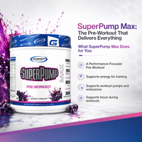 SuperPump Max New Formula transparent-label pre-workout – 3000mg creatine, 3000mg HMB, Blue Raspberry, 30 servings

