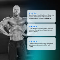 Customer testimonials about GlycoFuse featuring positive experiences and benefits during workouts.