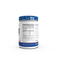 Nutritional label of AminoLast Recovery & Endurance BCAA Superfuel showcasing supplement facts and usage instructions.