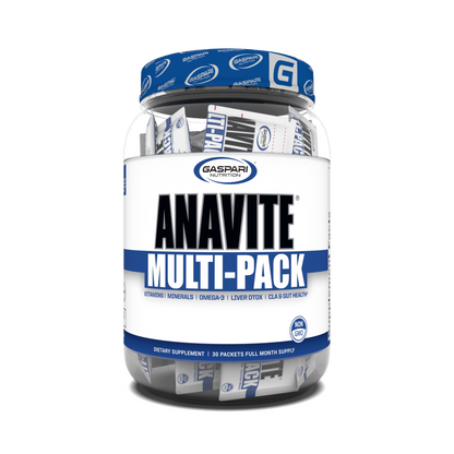 Anavite Multi-Pack by Gaspari Nutrition, showcasing a dietary supplement designed as a performance multivitamin for athletes.