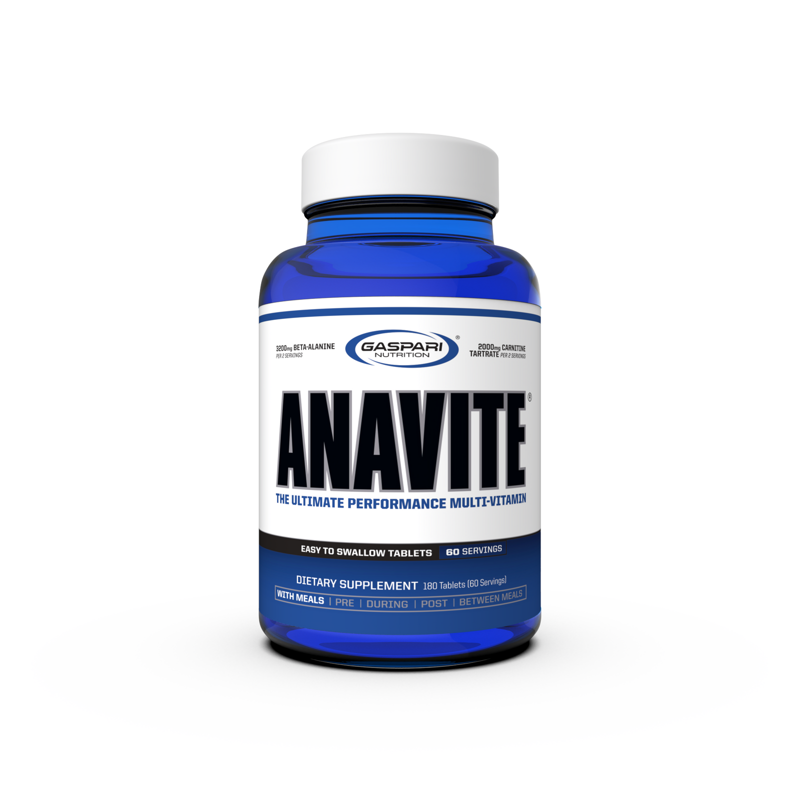 Image of Anavite Tablets by Gaspari Nutrition, showcasing the advanced formula of this sports multivitamin for performance and recovery.