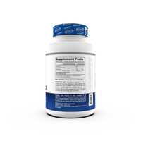 Back view of CLA – 1000mg Softgels for Weight Loss and Muscle Retention by Gaspari Nutrition, displaying Supplement Facts and suggested use.