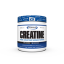 Container of Gaspari Nutrition Creatine, 300g, featuring bold text stating 'CREATINE' and 'PURE CREATINE MONOHYDRATE', with details about serving size and dietary information.
