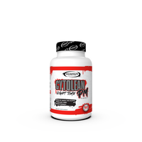 Gaspari Nutrition Cytolean Night Time PM supplement bottle showcasing a vibrant design, labeled with instructions and features such as 'Burn Fat While You Sleep' and 'Stimulant Free'. 