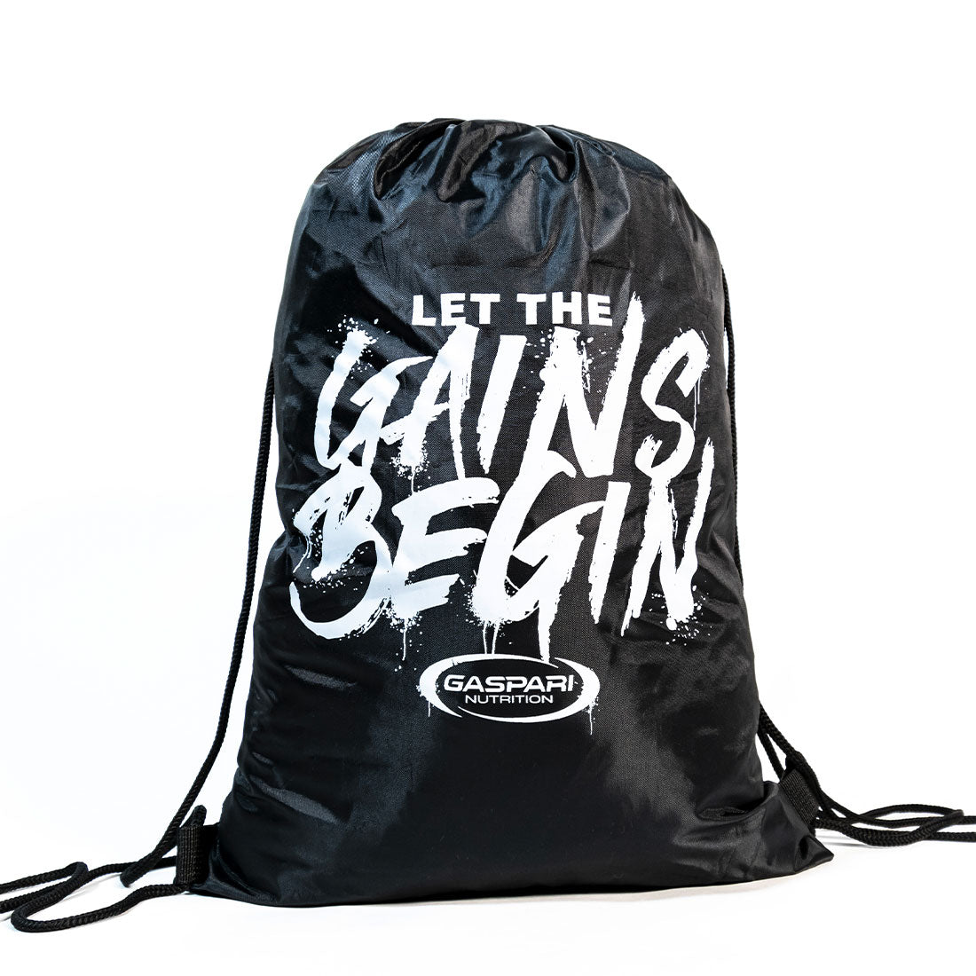 Black Gains Drawstring Bag - Gaspari Nutrition