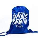 Blue Gains Drawstring Bag - Gaspari Nutrition 