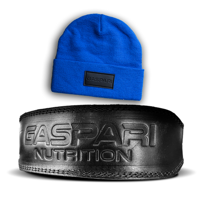 Gaspari - Genuine Leather Weight Belt + Beanie Bundle - Gaspari Nutrition