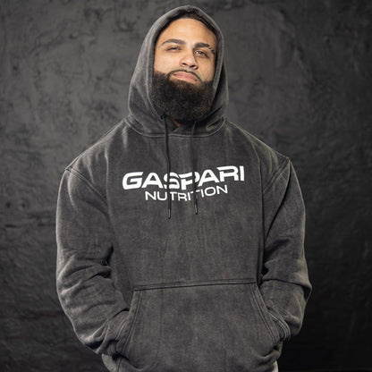 Gaspari Acid Wash Hoodie | Black - Gaspari Nutrition 