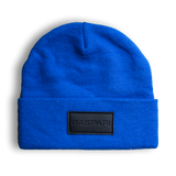 Gaspari Premium Winter Beanie in vibrant Gaspari Blue with an embossed logo.