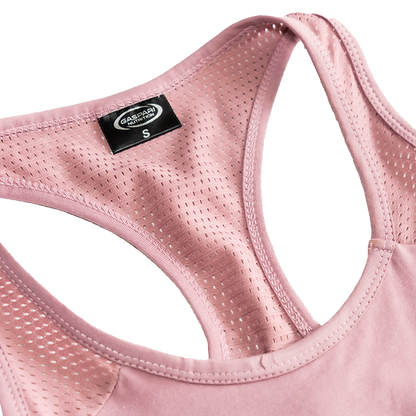 Close up of Gaspari Women's Tank Top - Pink - Gaspari Nutrition 