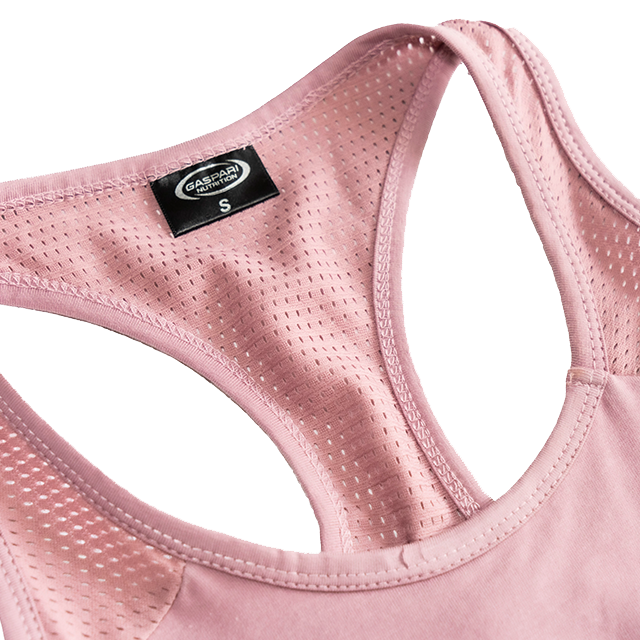 Close up of Gaspari Women's Tank Top - Pink - Gaspari Nutrition 