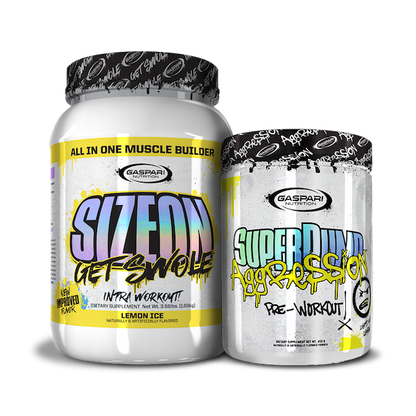 Get Swole Stack with SizeOn and SuperPump Aggression in an eye-catching layout.