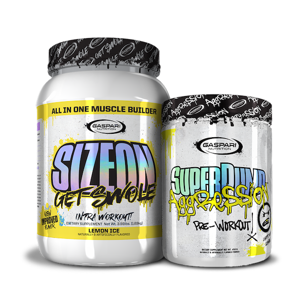 Get Swole Stack with SizeOn and SuperPump Aggression in an eye-catching layout.