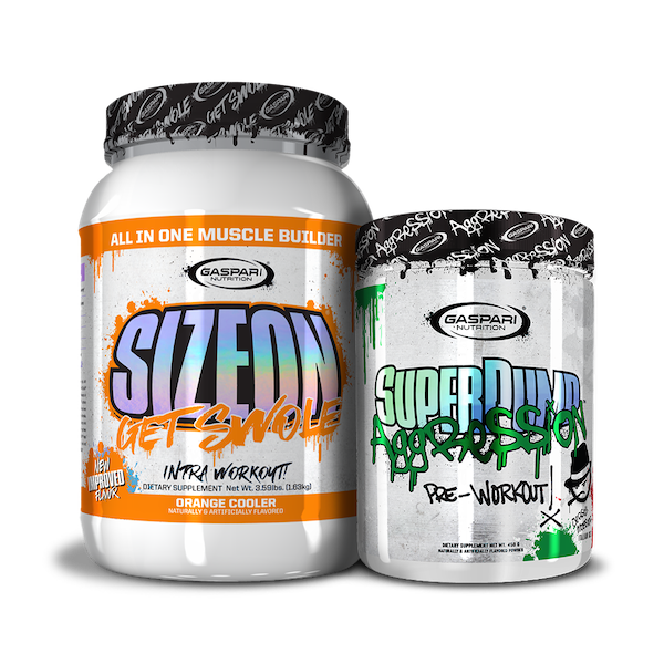 Get Swole Stack arrangement displaying SizeOn and SuperPump Aggression for fitness goals.