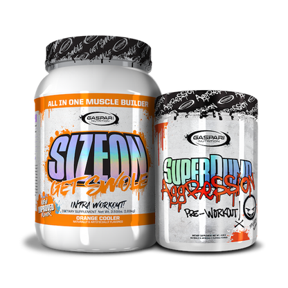 Get Swole Stack featuring SizeOn and SuperPump Aggression with bold product design.