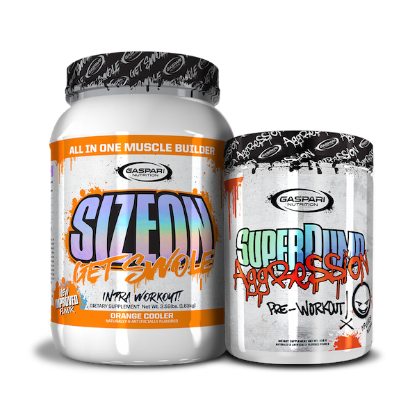 Get Swole Stack featuring SizeOn and SuperPump Aggression with bold product design.