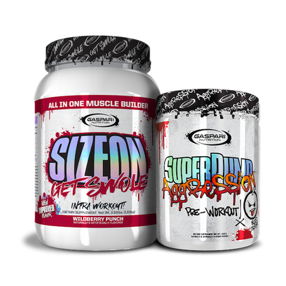 Get Swole Stack presentation with SizeOn and SuperPump Aggression from Gaspari Nutrition.
