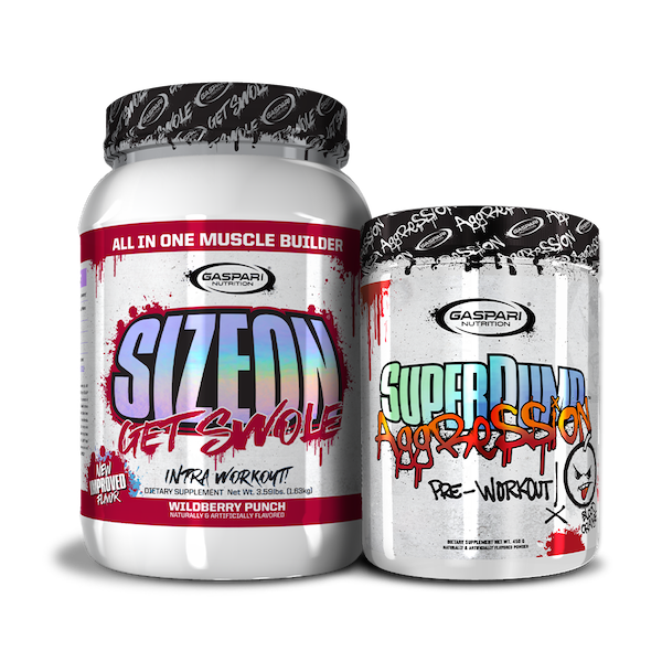 Get Swole Stack presentation with SizeOn and SuperPump Aggression from Gaspari Nutrition.
