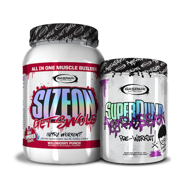 Get Swole Stack capturing SizeOn and SuperPump Aggression in colorful packaging.