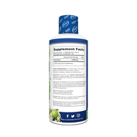 Back label of green apple Liquid Carnitine 3000, featuring serving size, ingredients, and instructions.