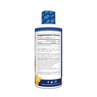 Back label of sour watermelon Liquid Carnitine 3000, listing the supplement facts and directions for use.