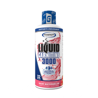 Liquid Carnitine 3000 in sour watermelon flavor by Gaspari Nutrition, offering maximum strength for endurance and recovery.