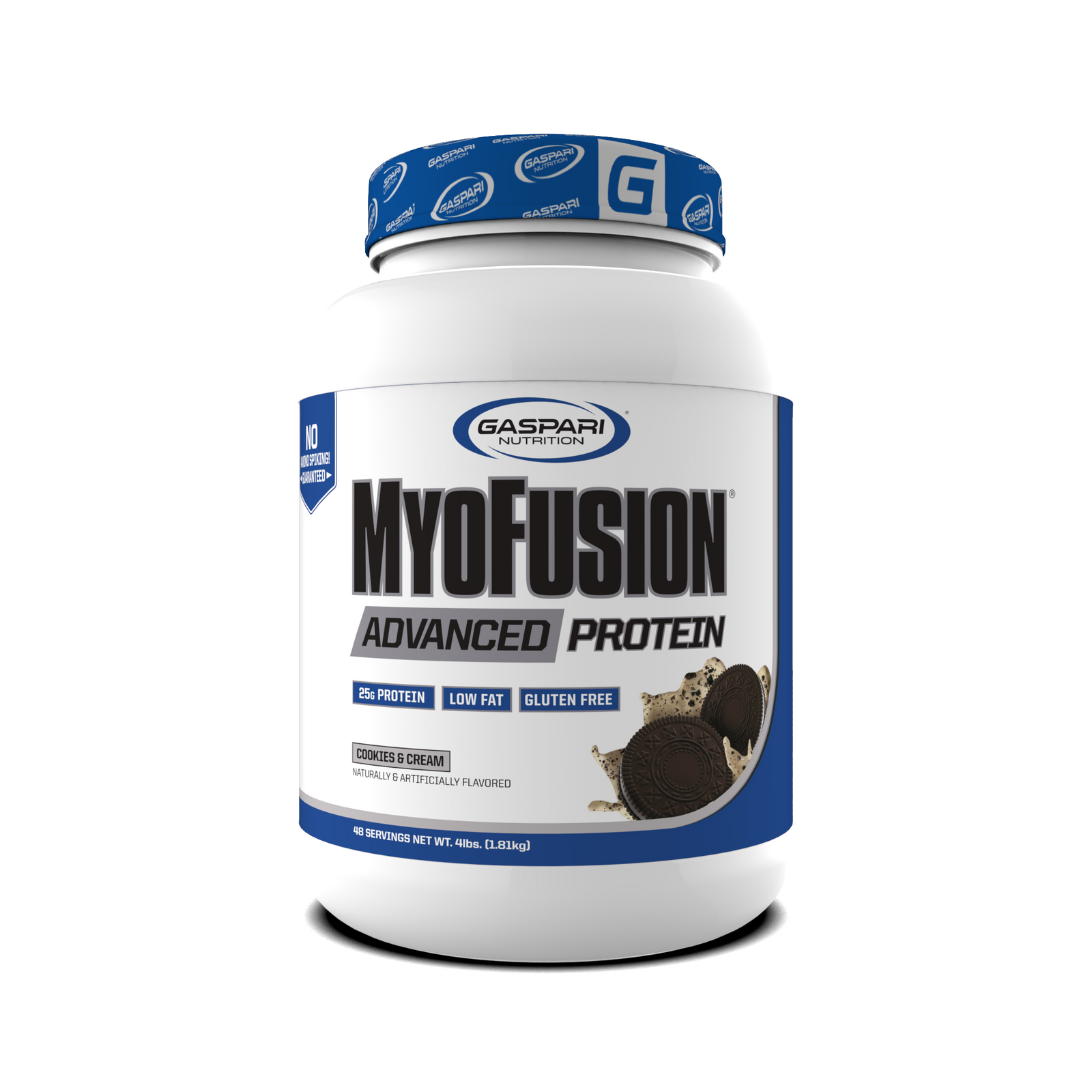 MyoFusion Advanced Protein - highlighting key features of the protein blend on product packaging.