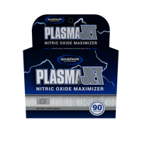 PLASMAJET Nitric Oxide Maximizer supplement box showcasing bold branding and product details.