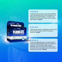 Customer testimonials for PLASMAJET, featuring positive reviews and product imagery.