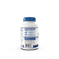 Side view of Gaspari Nutrition PROVEN JOINT supplement bottle highlighting key ingredients and their dosages such as glucosamine and turmeric.
