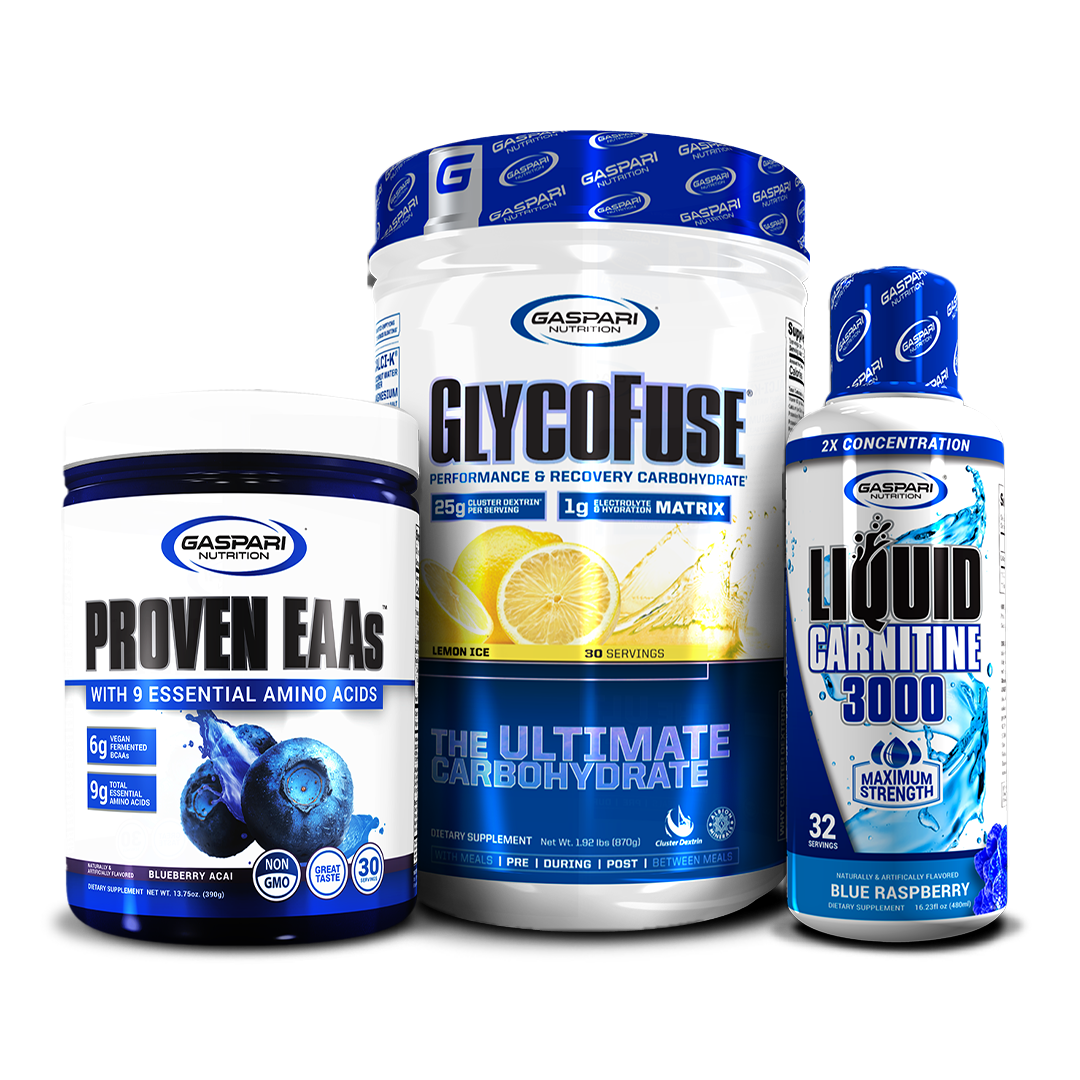 GlycoFuse packaging showcasing the ultimate carbohydrate blend designed for energy and recovery during workouts.