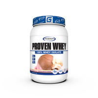 Different flavors of Gaspari Proven Whey – 100% Hydrolyzed Whey Protein Isolate displayed, promoting Whey Protein choices for varying preferences.