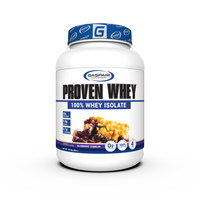 Nutritional information panel for Gaspari Proven Whey – 100% Hydrolyzed Whey Protein Isolate, detailing the benefits of high-quality Whey Protein.
