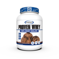 Gaspari Proven Whey – 100% Hydrolyzed Whey Protein Isolate tub with vibrant graphics, showcasing its Whey Protein quality for fitness enthusiasts.