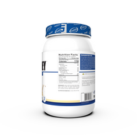 Back view of Gaspari Proven Whey – 100% Hydrolyzed Whey Protein Isolate tub showing ingredient details, emphasizing purity of Whey Protein.
