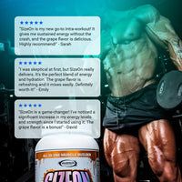 Customer testimonials praising SizeOn Get Swole as an essential Intra-Workout supplement.
