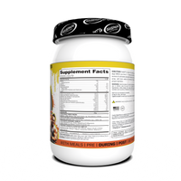 Supplement facts and directions for use on the SizeOn Get Swole Mango Splash container for Intra-Workout.