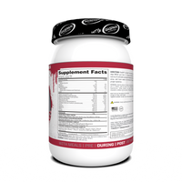 Back view of SizeOn Get Swole container showing supplement facts for Intra-Workout performance.