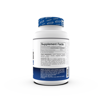 Gaspari Nutrition Tribulus supplement bottle featuring a blue and white design, labeled with '650mg at 90% Standardization' and 'Ultra High Potency Bulgarian Tribulus Extract'. The bottle contains 90 capsules and highlights dietary supplement information.