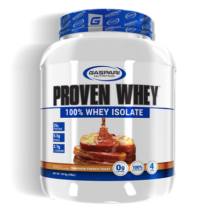 Proven Whey cinnamon french toast whey protein isolate by Gaspari Nutrition