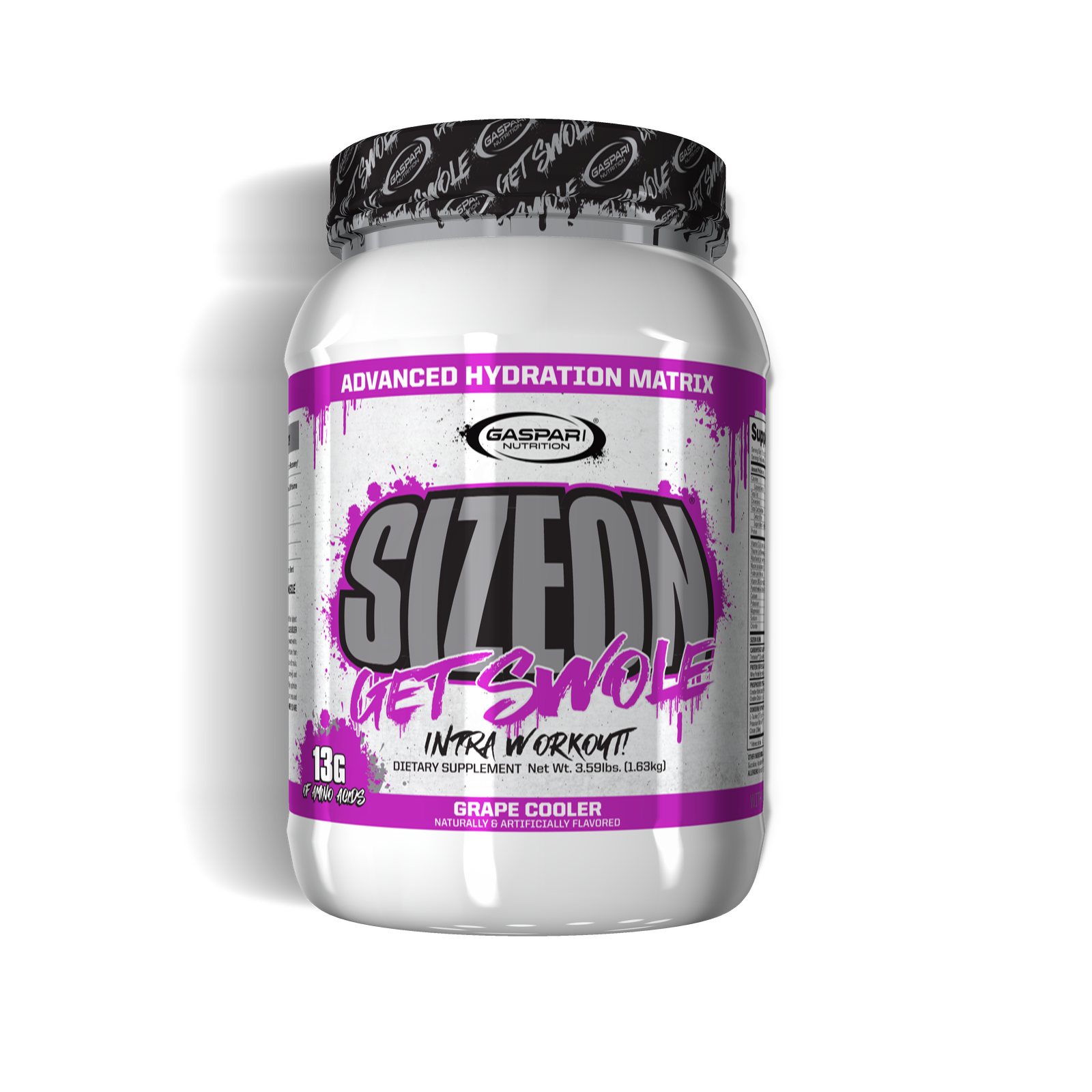 SizeOn intra-workout supplement in Grape Cooler flavor by Gaspari Nutrition