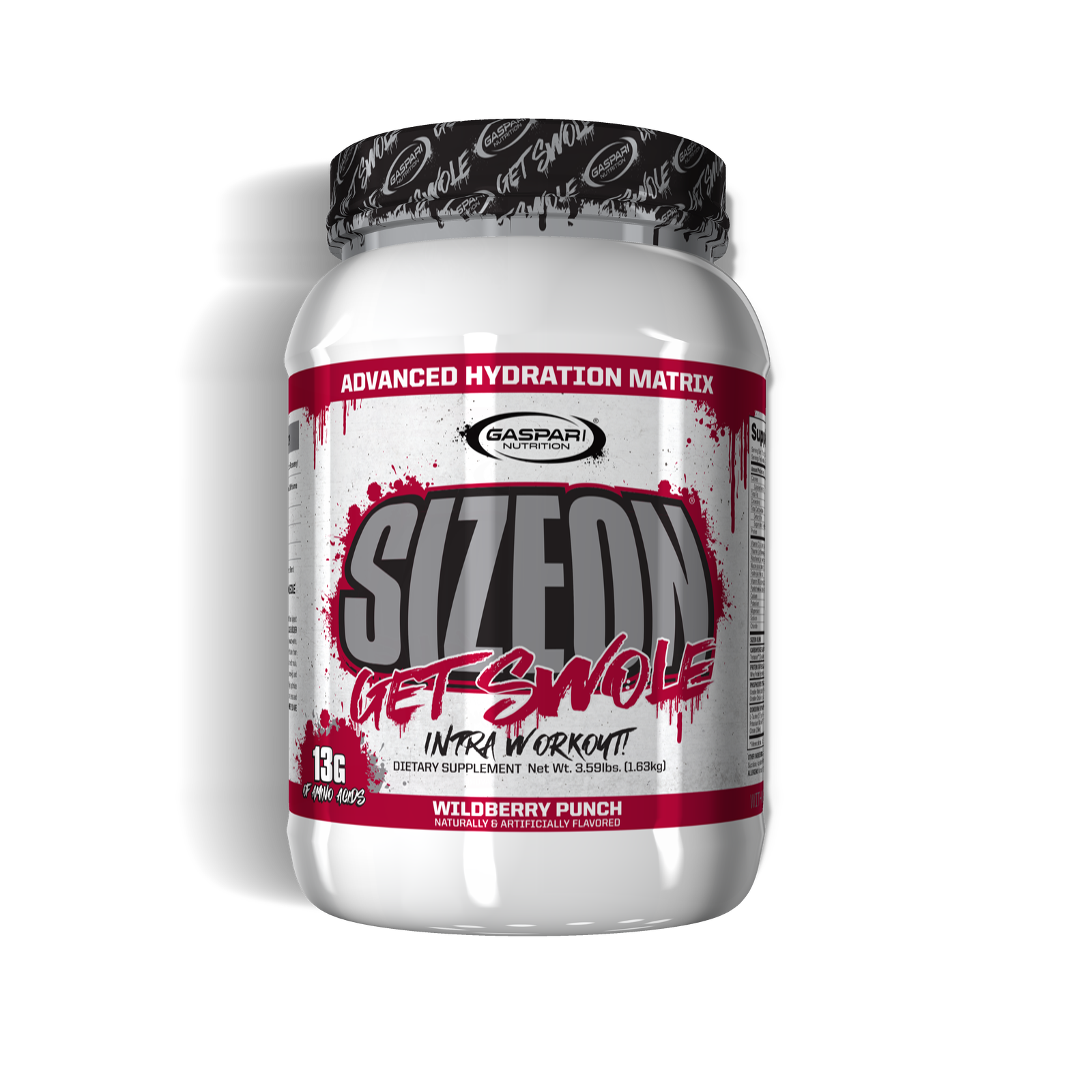 SizeOn intra-workout supplement in Wild Berry Punch flavor by Gaspari Nutrition