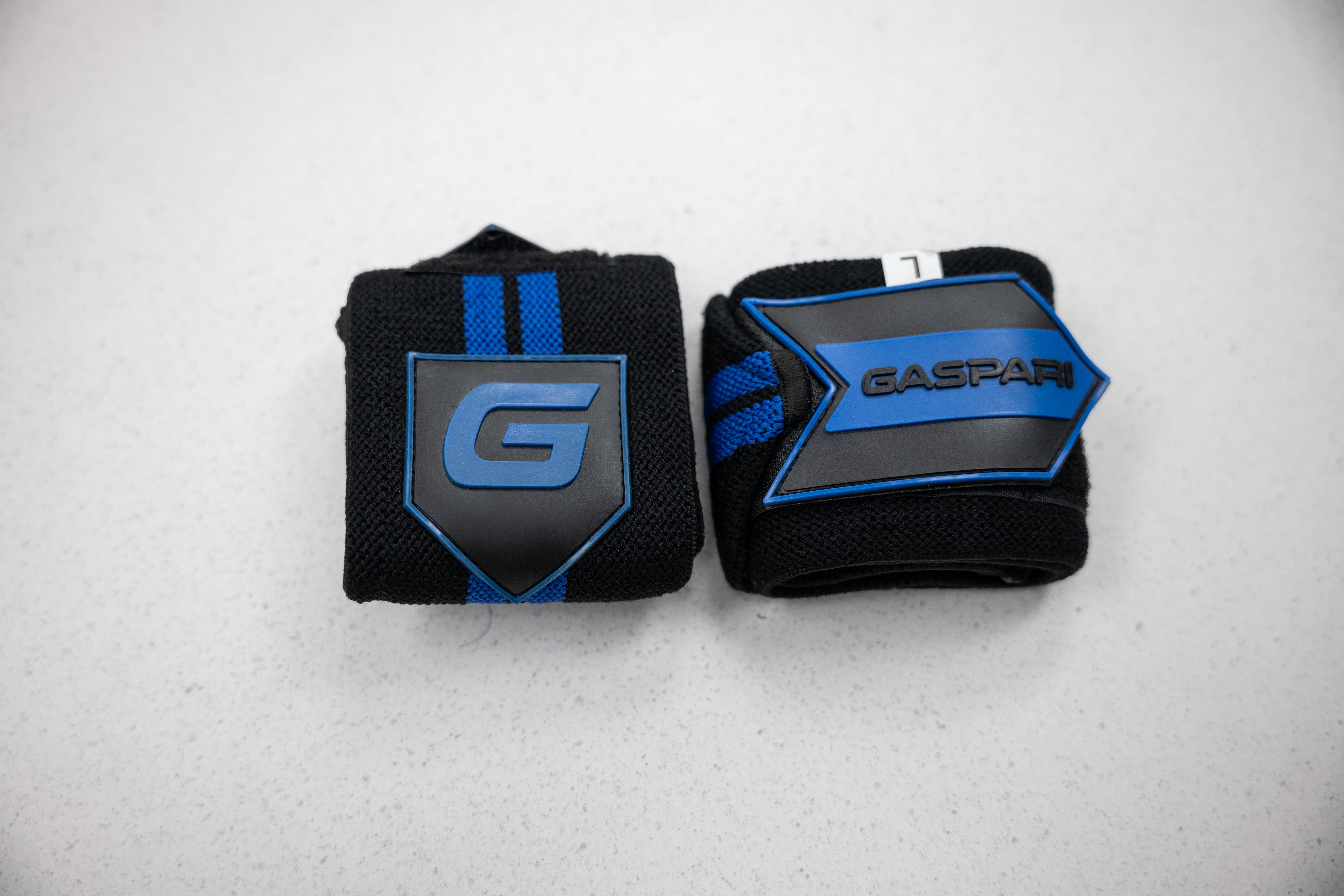 Gaspari Wrist Wraps with dual branding, ideal for serious lifters seeking wrist support and stability.