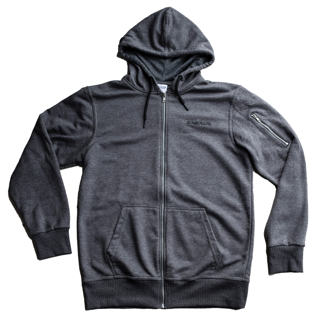 Gaspari - Athletic Slim-Fit Zipper Hoodie (Charcoal)