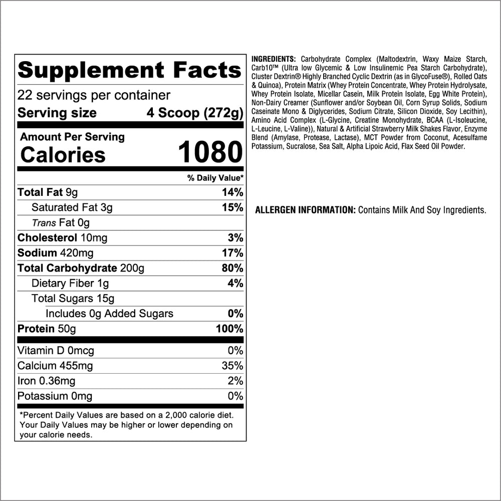 Strawberry Supp Facts